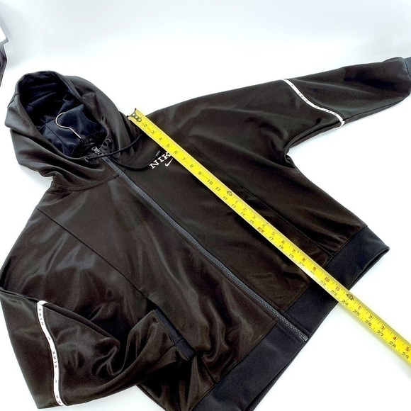 Nike Black/White Hooded Full-Zip Running Jacket S - Picture 6 of 14